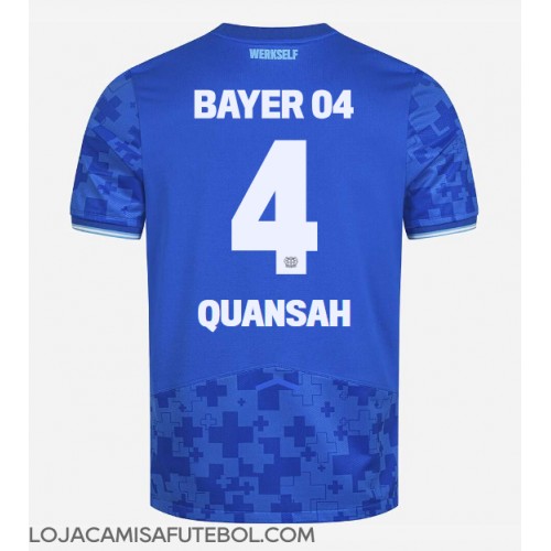 Camisa de Futebol Bayer Leverkusen Jarell Quansah #4 Equipamento Alternativo 2025-26 Manga Curta